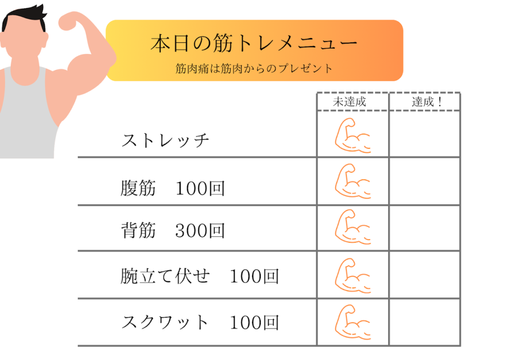筋トレメニュー