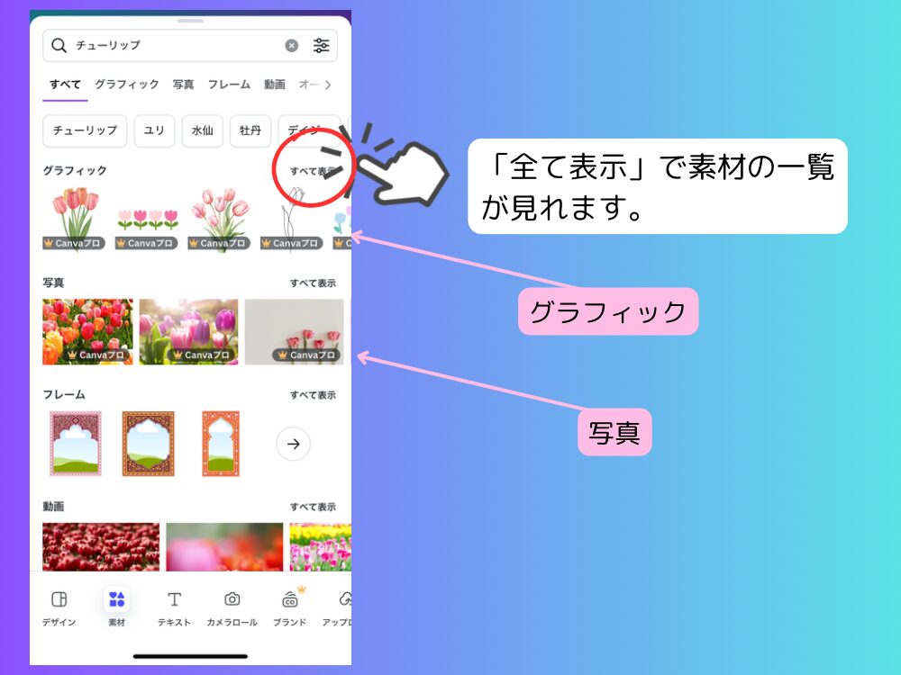 スマホ グラフィック