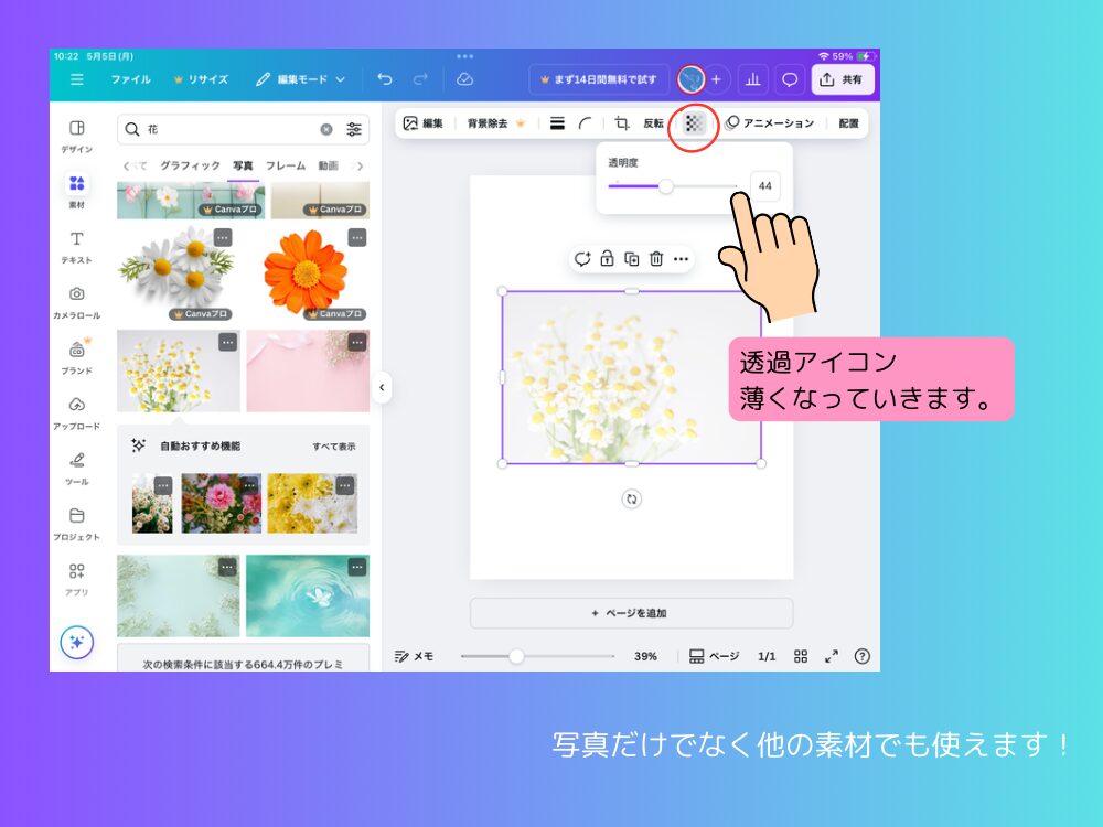 写真の透過
