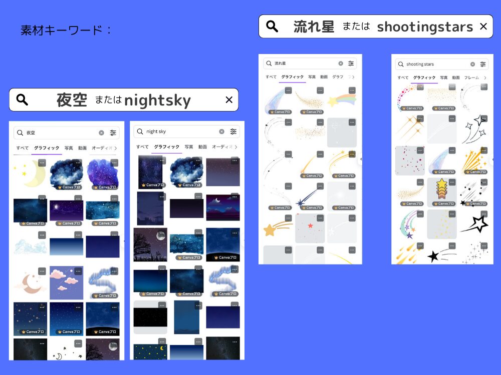 夜空 流れ星