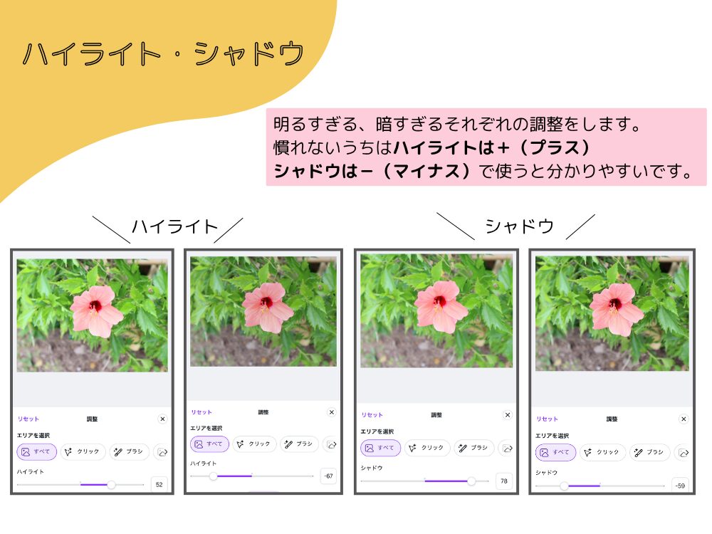 ハイライトシャドウ