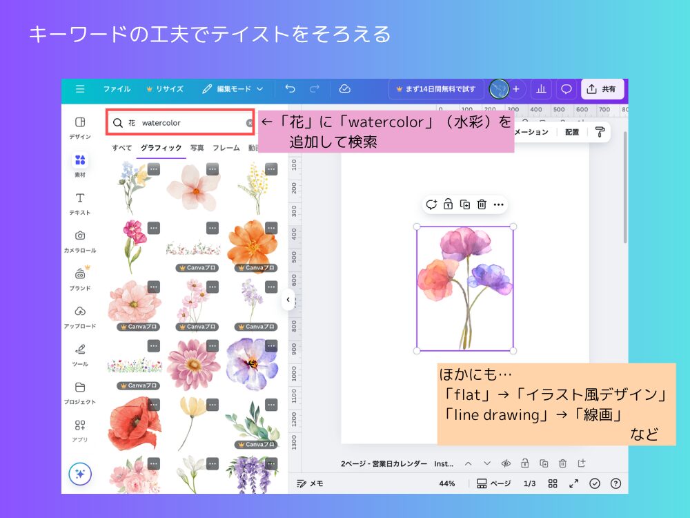 キーワードの工夫