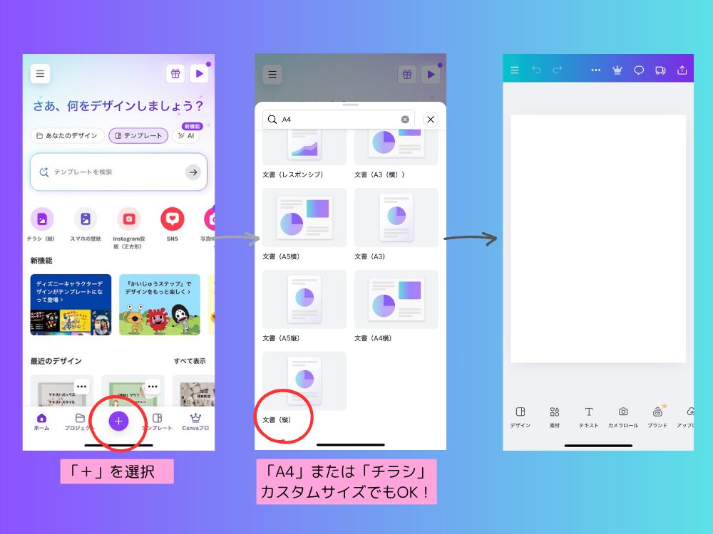 サイズの選択