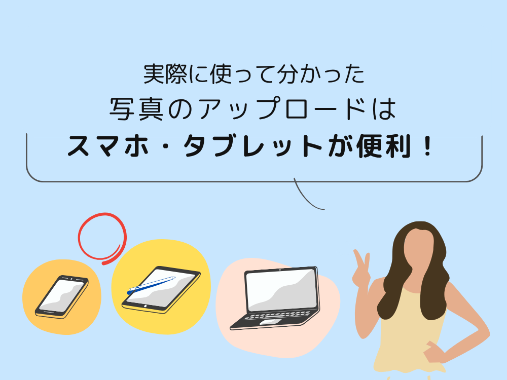 写真のアップロード