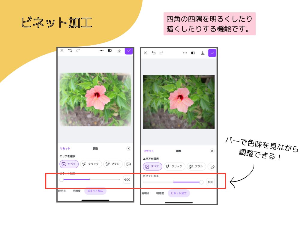 ビネット加工