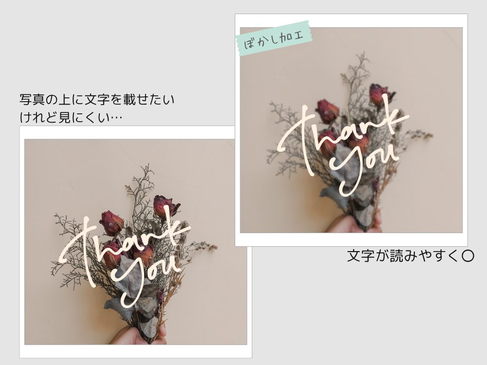 文字のぼかし