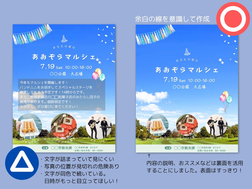 余白有り無し
