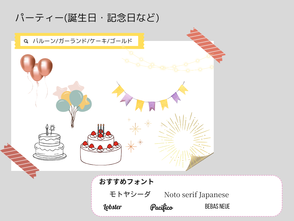 ウエルカムボード　パーティ