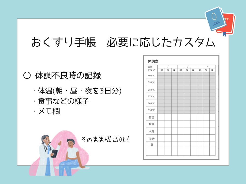 お薬手帳・母子手帳カバーの追加ページ