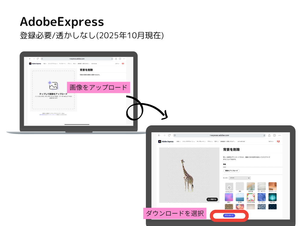 背景透過　AdobeExpress