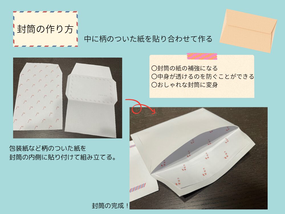 封筒の中のアレンジ