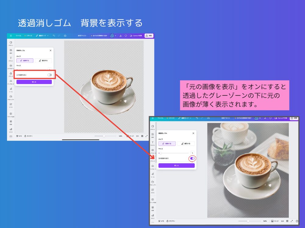 元の画像を表示